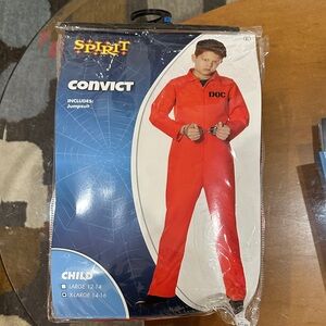 Spirit Convict Kids Costume - Bold Red Jumpsuit